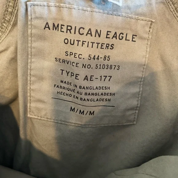 American Eagle Hooded Utility Jacket Brushed Sage Green with Removable Vest - Picture 7 of 7